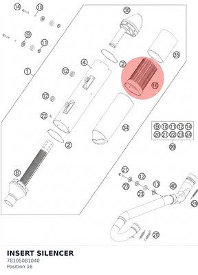 Diagram preview: INSERT  SILENCER (78105081040)