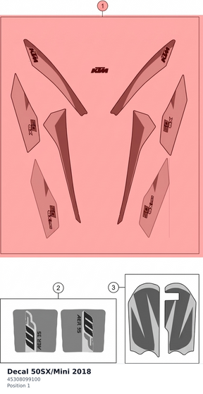 Diagram preview: Decal 50SX/Mini 2018 (45308099100)