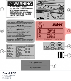 Diagram preview: Decal  ECE (64103095000)