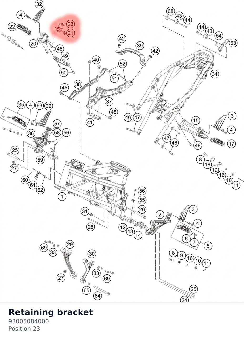 Diagram preview: Retaining bracket (93005084000)