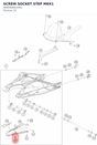 Diagram preview: SCREW SOCKET STEP M6X1 (J900000601502)