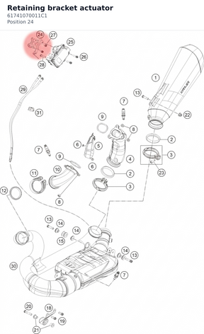 Diagram preview: Retaining bracket actuator (61741070011C1)