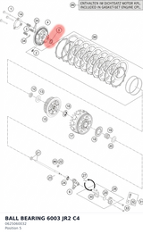 Diagram preview: BALL BEARING 6003 JR2 C4 (0625060032)