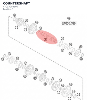 Diagram preview: COUNTERSHAFT (47033003100)