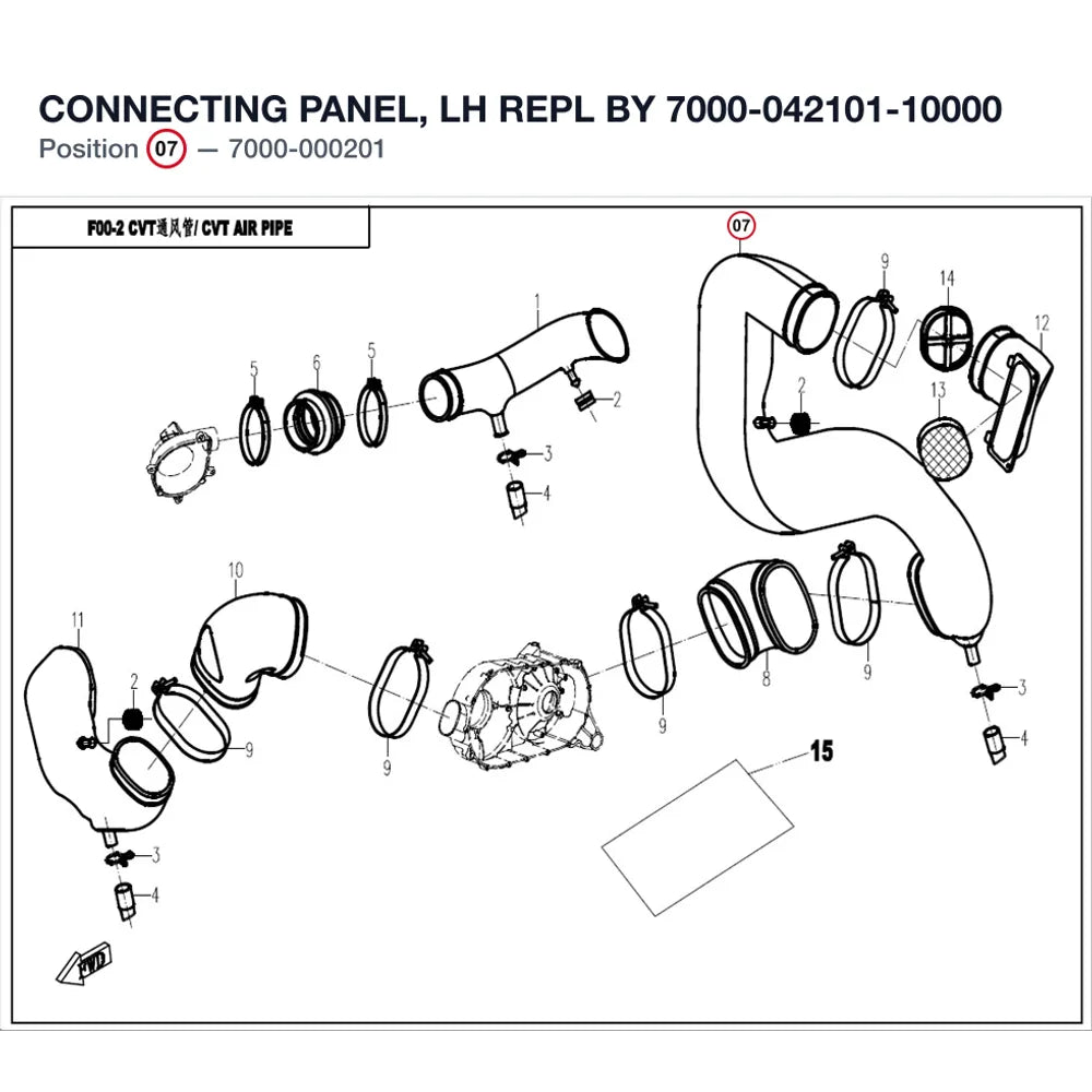 CONNECTING PANEL, LH REPL BY 7000-042101-10000 product image