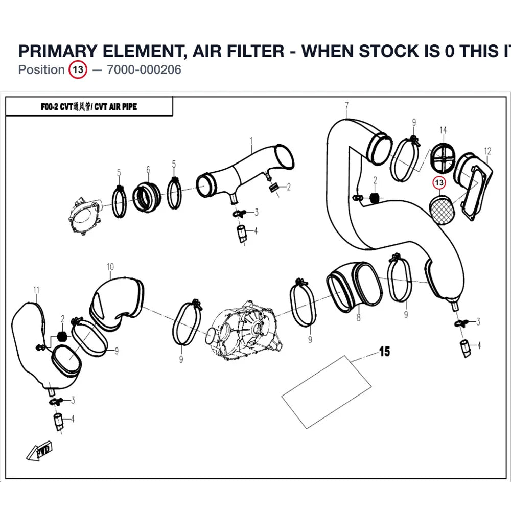 PRIMARY ELEMENT, AIR FILTER - WHEN STOCK IS 0 THIS ITEM IS NO LONGER AVAILABLE product image