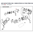 AIR OUTLET PIPE, FAN - WHEN STOCK IS 0 THIS ITEM IS NO LONGER AVAILABLE product image