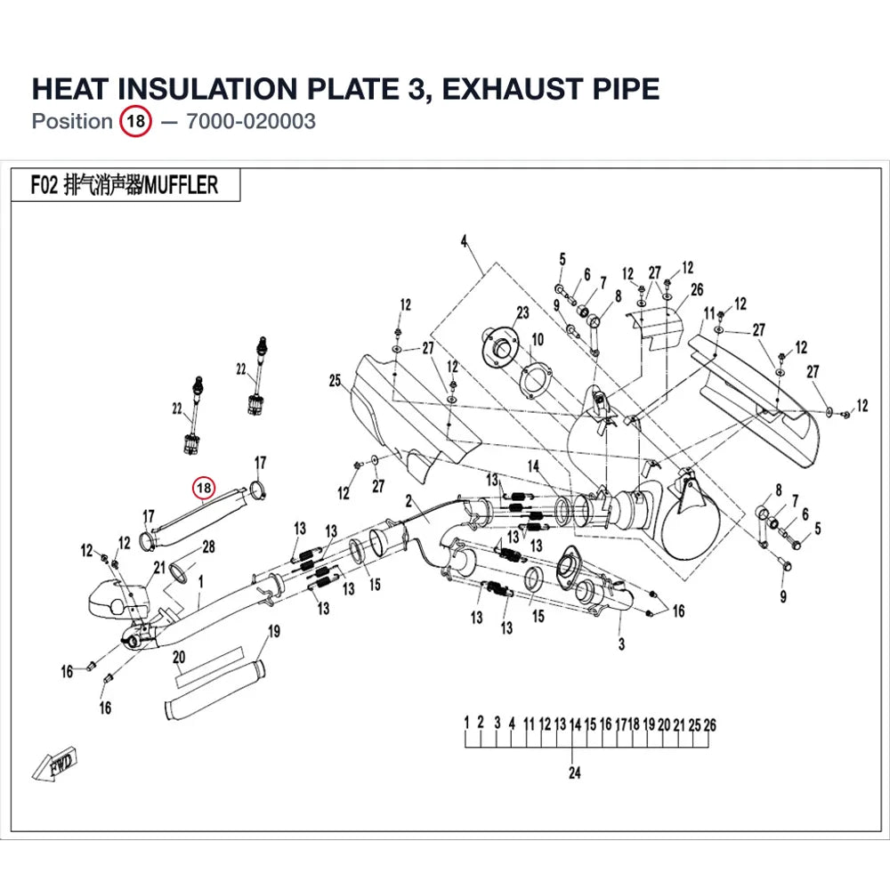 HEAT INSULATION PLATE 3, EXHAUST PIPE product image