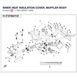 INNER HEAT INSULATION COVER, MUFFLER BODY product image