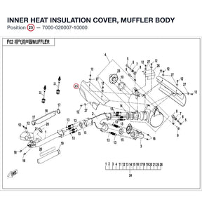INNER HEAT INSULATION COVER, MUFFLER BODY product image