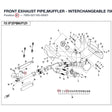 FRONT EXHAUST PIPE,MUFFLER - INTERCHANGEABLE  7000-021100 - WHEN STOCK IS 0 -NO LONGER AVAILABLE product image