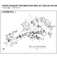 FRONT EXHAUST PIPE,MUFFLER REPL BY 7000-021100-00001 product image