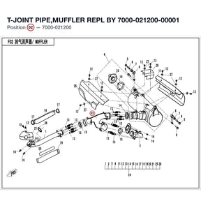 T-JOINT PIPE,MUFFLER REPL BY 7000-021200-00001 product image