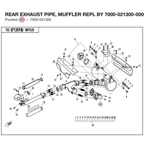 REAR EXHAUST PIPE, MUFFLER REPL BY 7000-021300-00001 product image