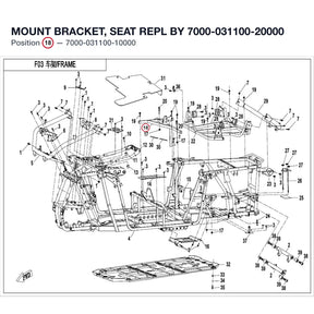 MOUNT BRACKET, SEAT REPL BY 7000-031100-20000 product image