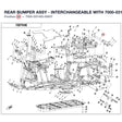 REAR BUMPER ASSY - INTERCHANGEABLE WITH  7000-031400 product image