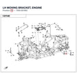 LH MOVING BRACKET, ENGINE product image