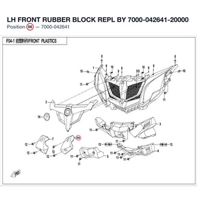 LH FRONT RUBBER BLOCK REPL BY 7000-042641-20000 product image