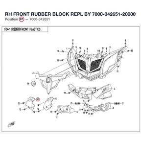 RH FRONT RUBBER BLOCK REPL BY 7000-042651-20000 product image