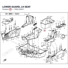 LOWER GUARD, LH SEAT product image