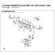 LH REAR RUBBER BLOCK REPL BY 700#-043231-1000 product image