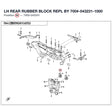 LH REAR RUBBER BLOCK REPL BY 700#-043231-1000 product image