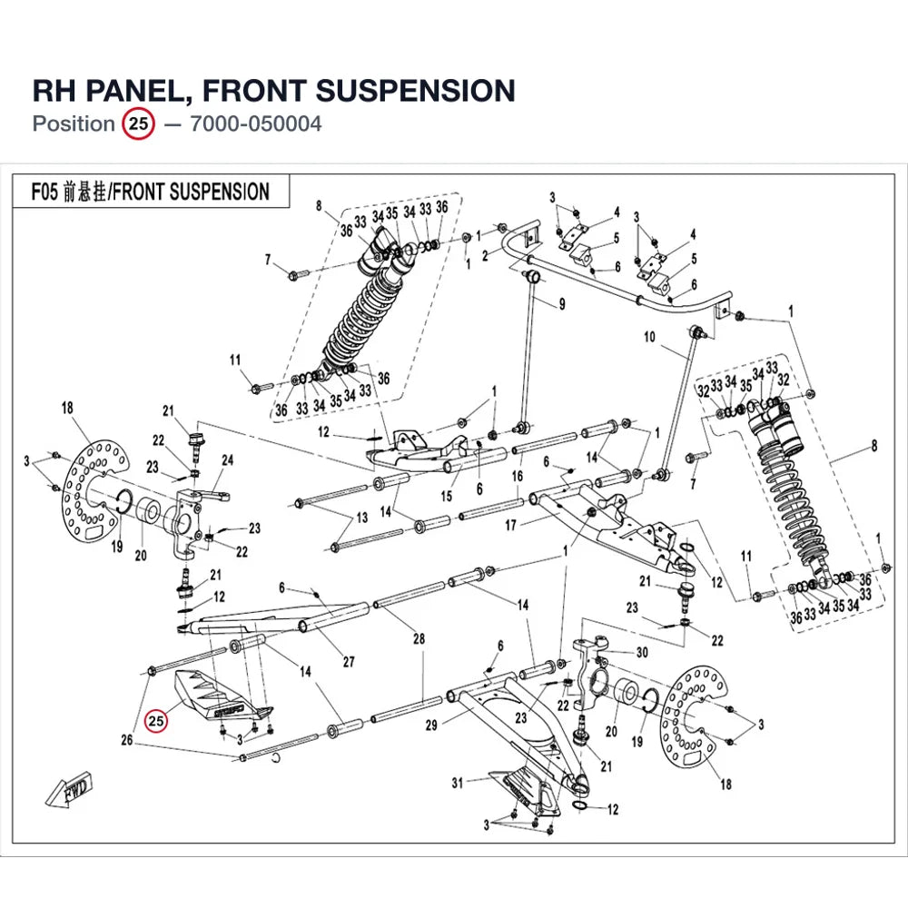 RH PANEL, FRONT SUSPENSION product image