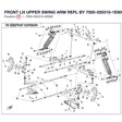 FRONT LH UPPER SWING ARM  REPL BY 7000-050310-1E800 product image