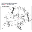 FRONT LH UPPER SWING ARM product image