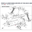 FRONT LH LOWER SWING ARM REPL BY 7000-050410-3B000 product image