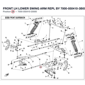 FRONT LH LOWER SWING ARM REPL BY 7000-050410-3B000 product image