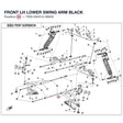 FRONT LH LOWER SWING ARM product image