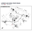 LOWER FLUID HOSE, FRONT BRAKE product image