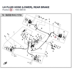 LH FLUID HOSE (LOWER), REAR BRAKE product image