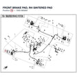 FRONT BRAKE PAD, RH product image
