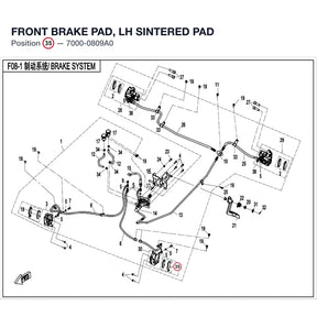 FRONT BRAKE PAD, LH product image
