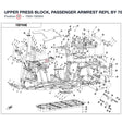 UPPER PRESS BLOCK, PASSENGER ARMREST REPL BY 7000-100004-10000 product image