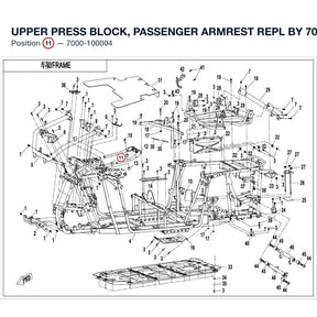 UPPER PRESS BLOCK, PASSENGER ARMREST REPL BY 7000-100004-10000 product image