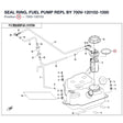 SEAL RING, FUEL PUMP REPL BY 700V-120102-1000 product image