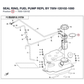 SEAL RING, FUEL PUMP REPL BY 700V-120102-1000 product image