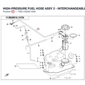 HIGH-PRESSURE FUEL HOSE ASSY 2 - INTERCHANGEABLE WITH  7000-120220 product image