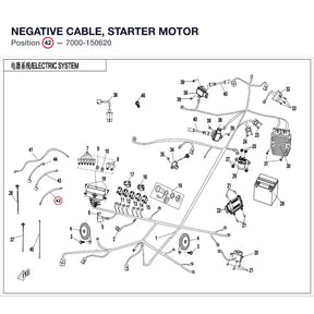 NEGATIVE CABLE, STARTER MOTOR product image
