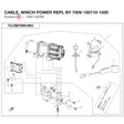 CABLE, WINCH POWER REPL BY 700V-150710-1500 product image