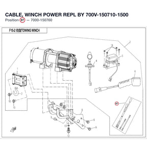 CABLE, WINCH POWER REPL BY 700V-150710-1500 product image