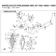 WATER OUTLET PIPE,ENGINE REPL BY 7000-180001-10000 product image