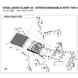 STEEL BAND CLAMP 34 - INTERCHANGEABLE WITH  7000-180007 product image