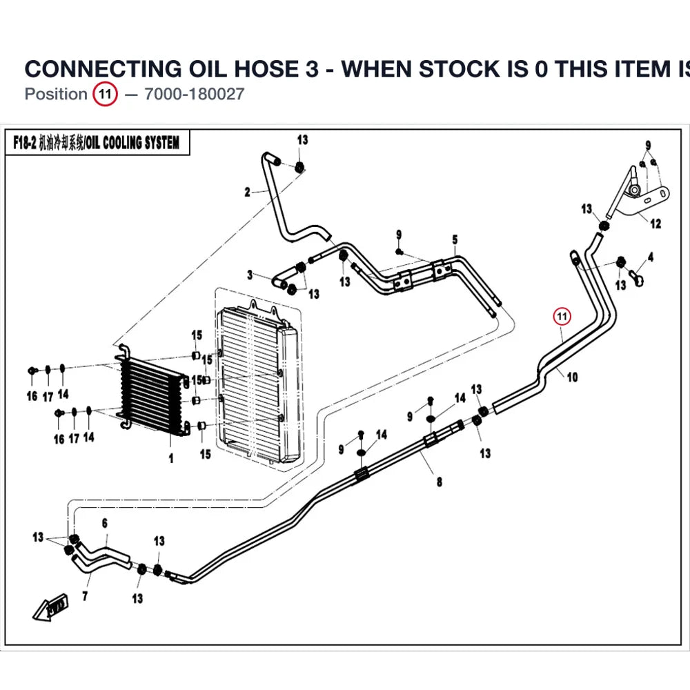 CONNECTING OIL HOSE 3 - WHEN STOCK IS 0 THIS ITEM IS NO LONGER AVAILABLE product image