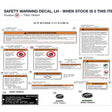 SAFETY WARNING DECAL, LH - WHEN STOCK IS 0 THIS ITEM IS NO LONGER AVAILABLE product image