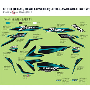 DECO DECAL, REAR LOWERLH) -STILL AVAILABLE BUT WHEN STOCK IS 0 PLEASE BUY THE DECAL ASSY product image