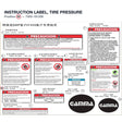 INSTRUCTION LABEL, TIRE PRESSURE product image